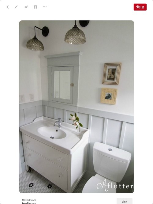 Swag lighting for bathroom vanity