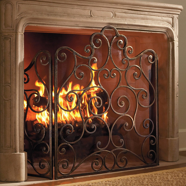 Chandelle Fire Screen Standard Traditional Screens And Room Chandelle Fire Screen Standard