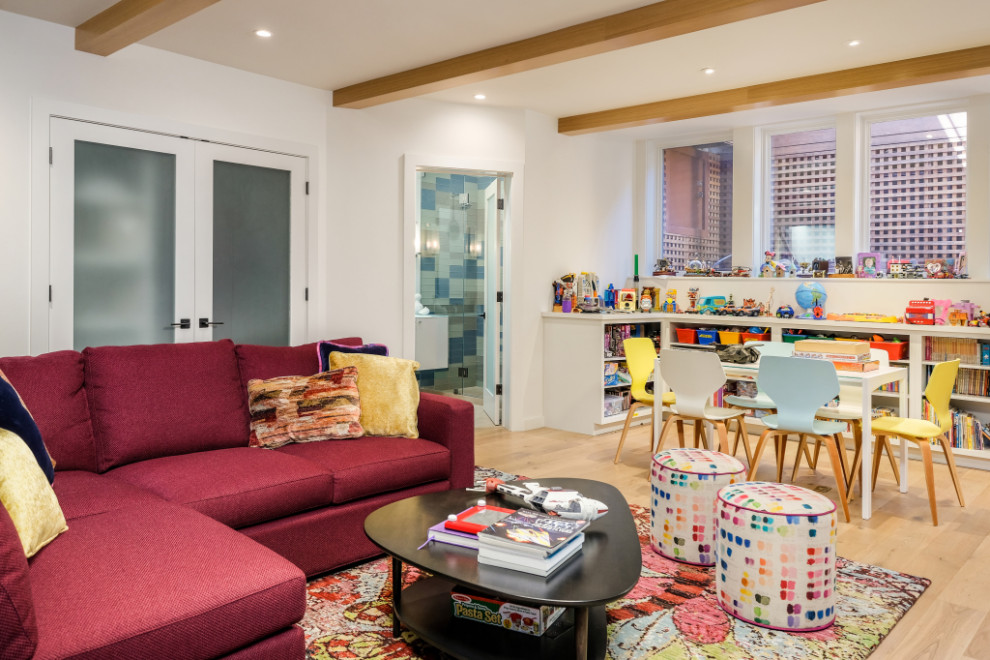 This is an example of a transitional kids' room in San Francisco.