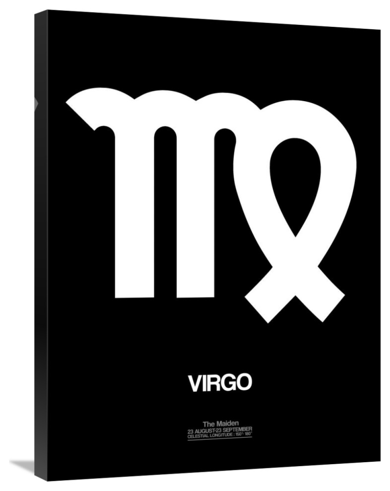 "Virgo Zodiac Sign White" Fine Art Print