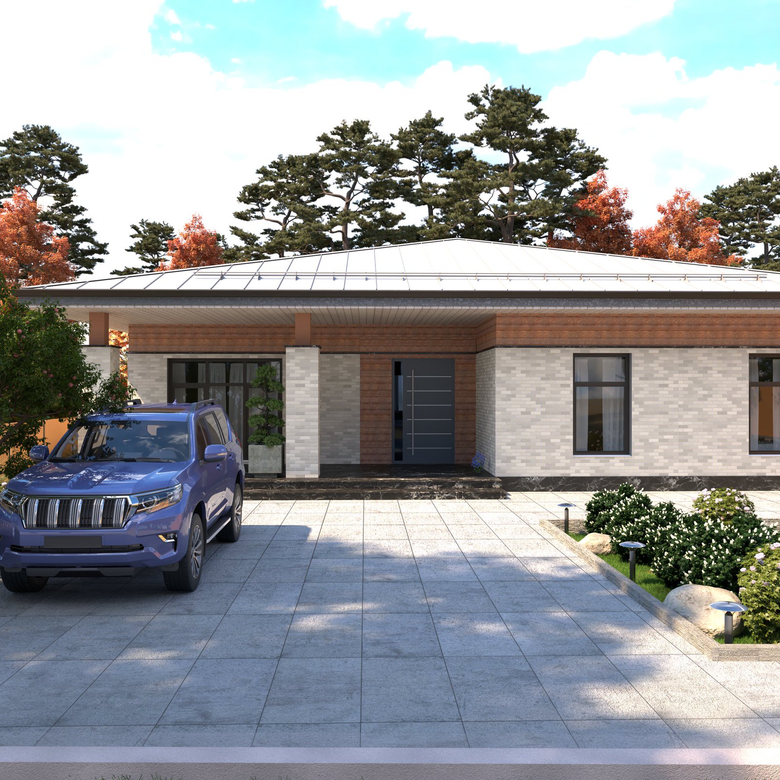 Одноэтажный жилой дом