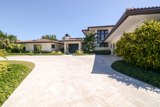 Custom Driveway Design and Install A contemporary-exterior