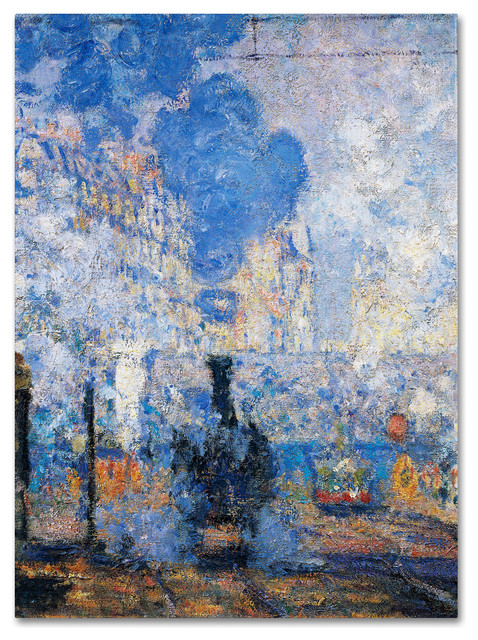 Outside the station Saint-Lazare The signal by Monet Giclee Repro on Canvas