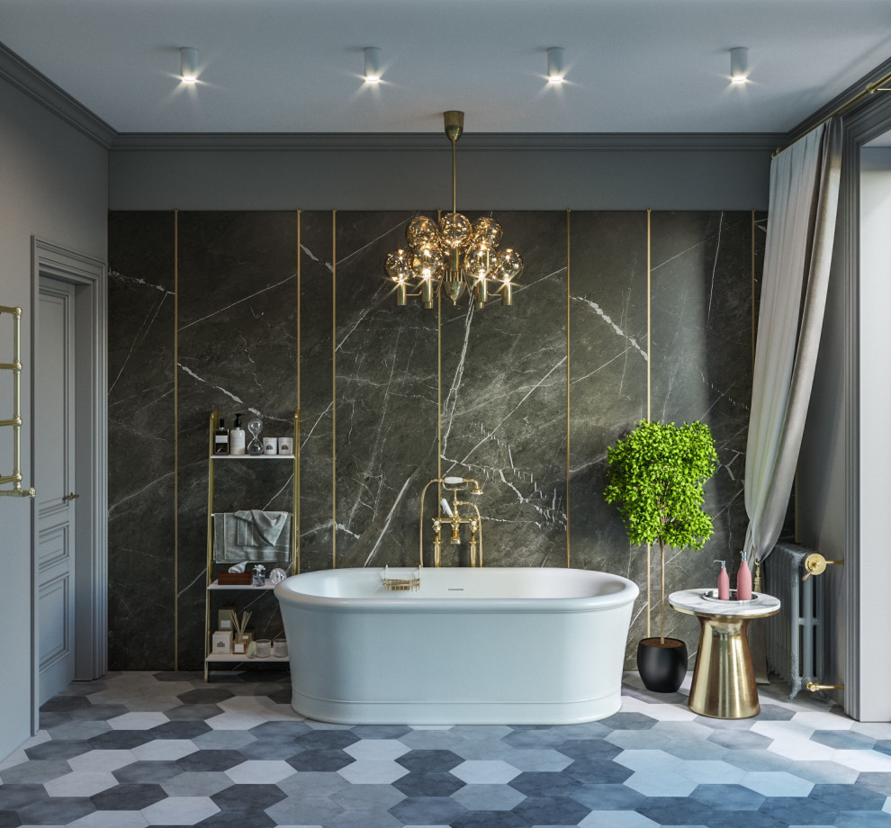 Дизайн коттеджа в неоклассическом стиле 260 кв.м. (2018 год)