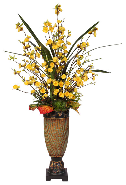 yellow artificial flower arrangements