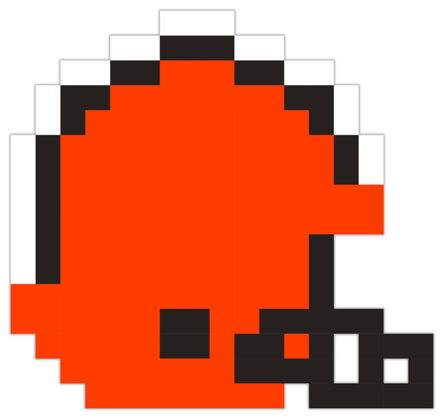 Shop Houzz Artsy Canvas Cleveland Browns Football Helmet Pixel Art