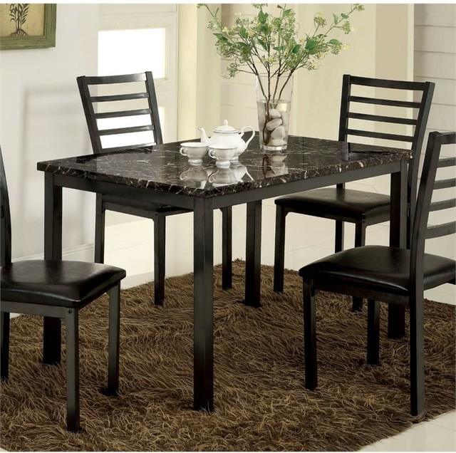 Furniture of America Maxson Transitional Metal 48-Inch Dining Table in ...
