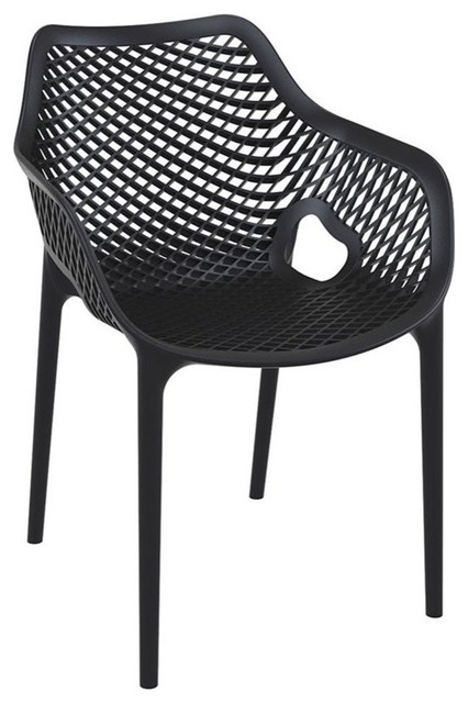 Air Extra Large Outdoor Dining Arm Chair Chairs Air Extra Large Outdoor Dining Arm Chair Black