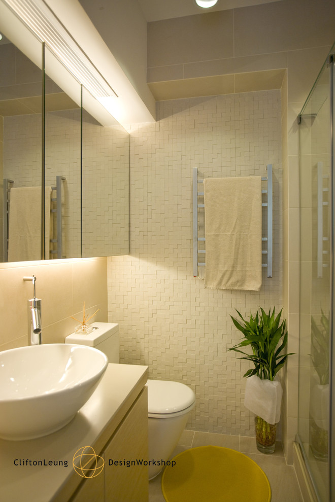 This is an example of a contemporary bathroom in Hong Kong.