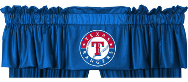 MLB Texas Rangers Baseball Logo Locker Room Window Valance