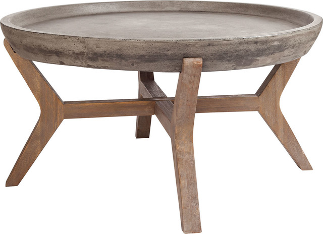 Tonga Coffee Table Midcentury Tables By Hedgeapple Tonga Coffee Table Waxed Concrete Silver Brushed Woodtone