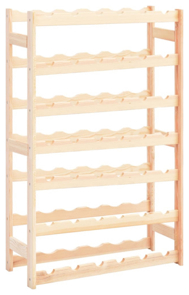 Vidaxl Wine Rack For 42 Bottles Pinewood Transitional Wine Racks