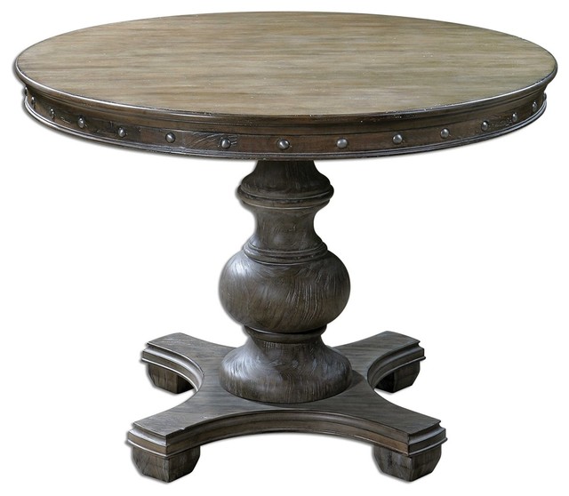 Sylvana Wood Round Table By Designer Carolyn Kinder