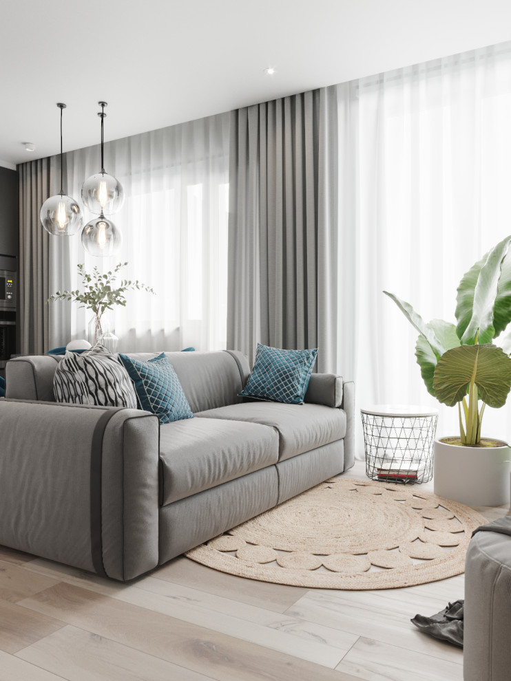 Квартира для Молодой пары.Синее настроение.