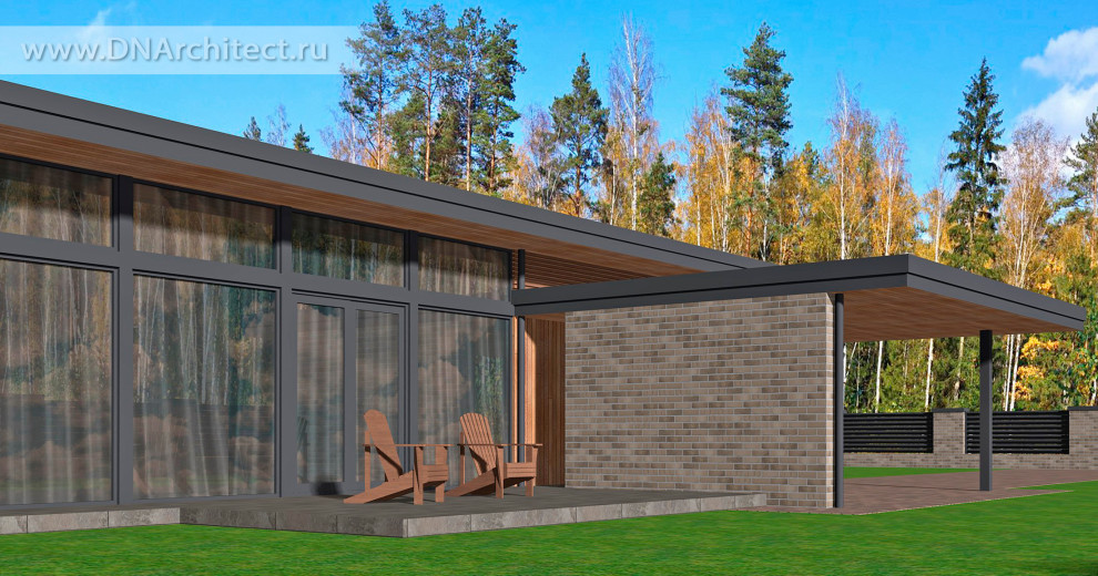 Проект одноэтажного дома L-161-D