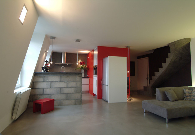 Duplex dans le Marais moderno-sala-da-pranzo