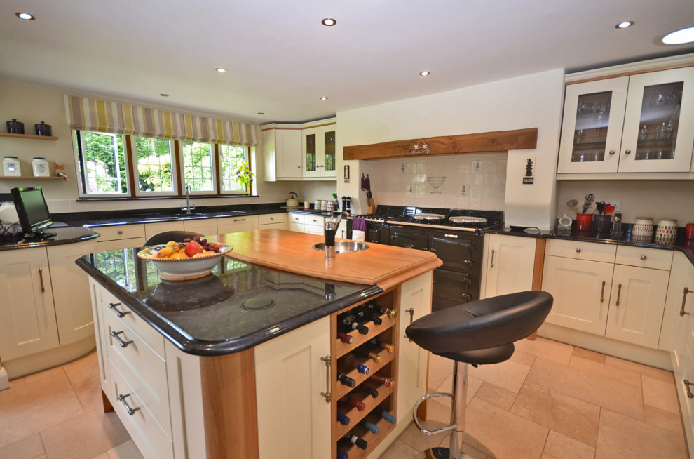Large traditional kitchen in Sussex.