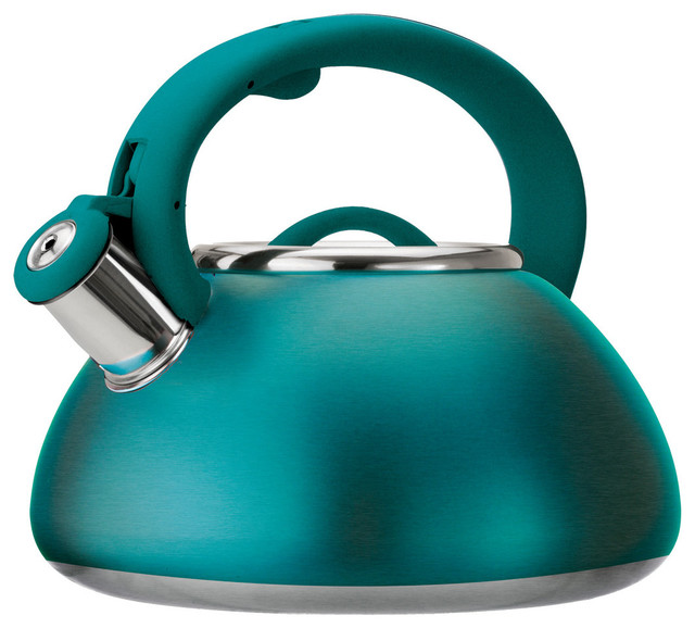Primula Avalon Teal Stainless Steel 2.5 Quart Seamless Bottom Whistling