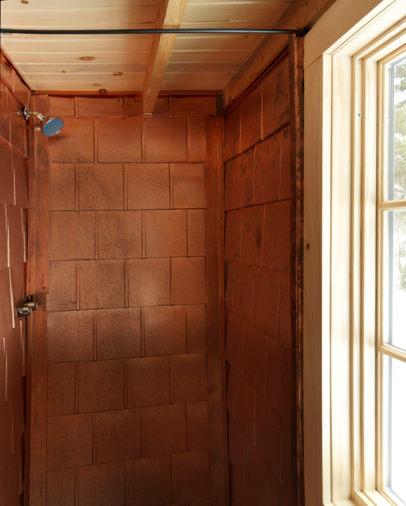 Bathroom - rustic bathroom idea in Burlington