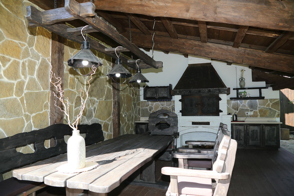 Загородный живописный сад.