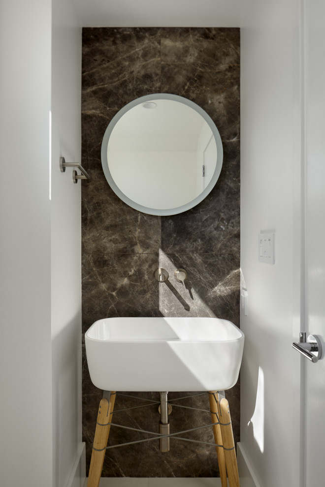 This is an example of a contemporary cloakroom in San Francisco.