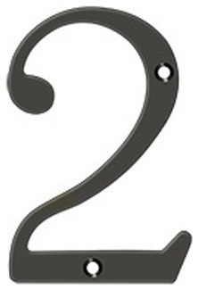 RN4-2U10B 4" Numbers, Solid Brass, Oil Rubbed Bronze