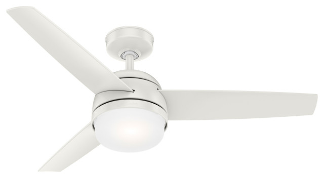 Hunter 48 Midtown Fresh White Ceiling, White Ceiling Fan With Remote And Light Kit