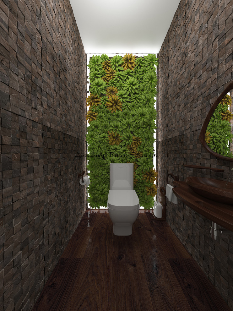 Концепция дизайн-проекта санузла - это полное погружение в природную стихию и вм