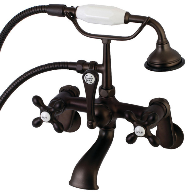 Wall Mount Clawfoot Tub Faucet With Hand Shower Traditional