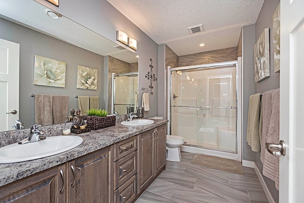 Bathroom - transitional bathroom idea in Edmonton