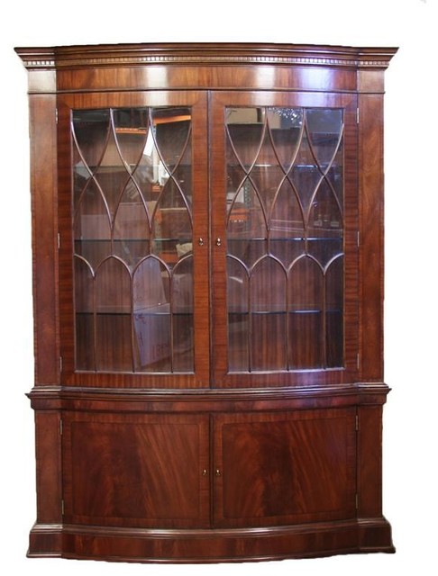 Antique Purveyor - Bow Front China, High End China Cabinet, Mahogany ...