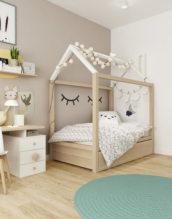 Детская сканди для девочки 12 кв м