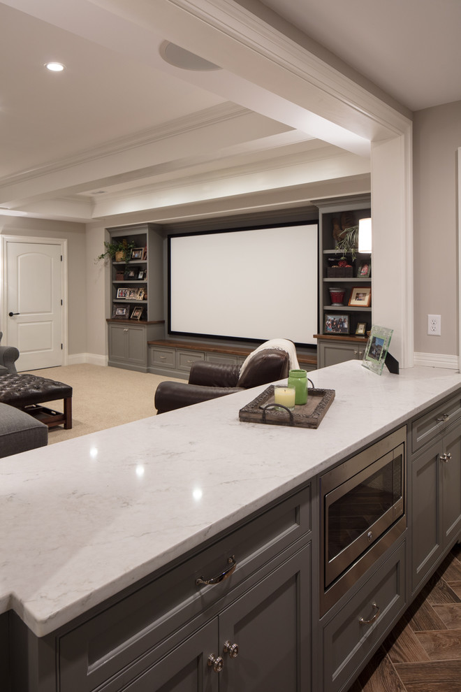 Elegant basement photo in Cincinnati