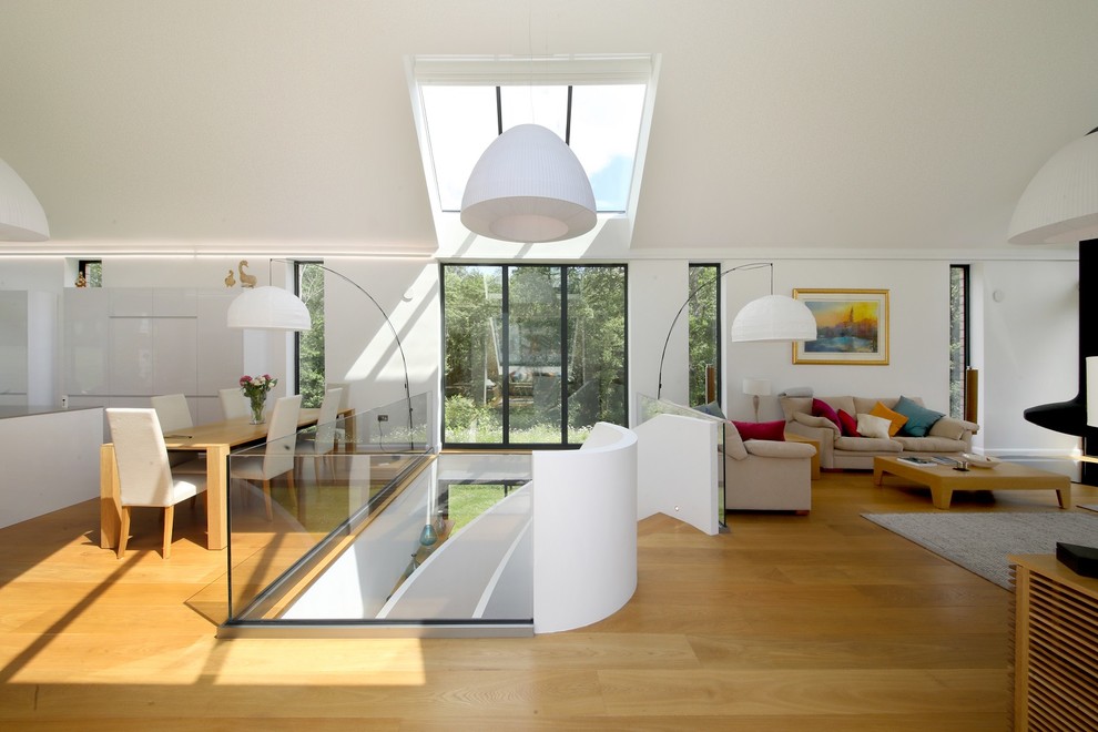 This is an example of a contemporary hallway in Surrey.