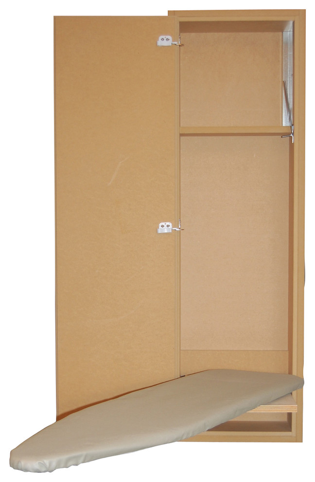 In-Wall Mount Ironing Board with MDF Interior & Paint Grade MDF Door