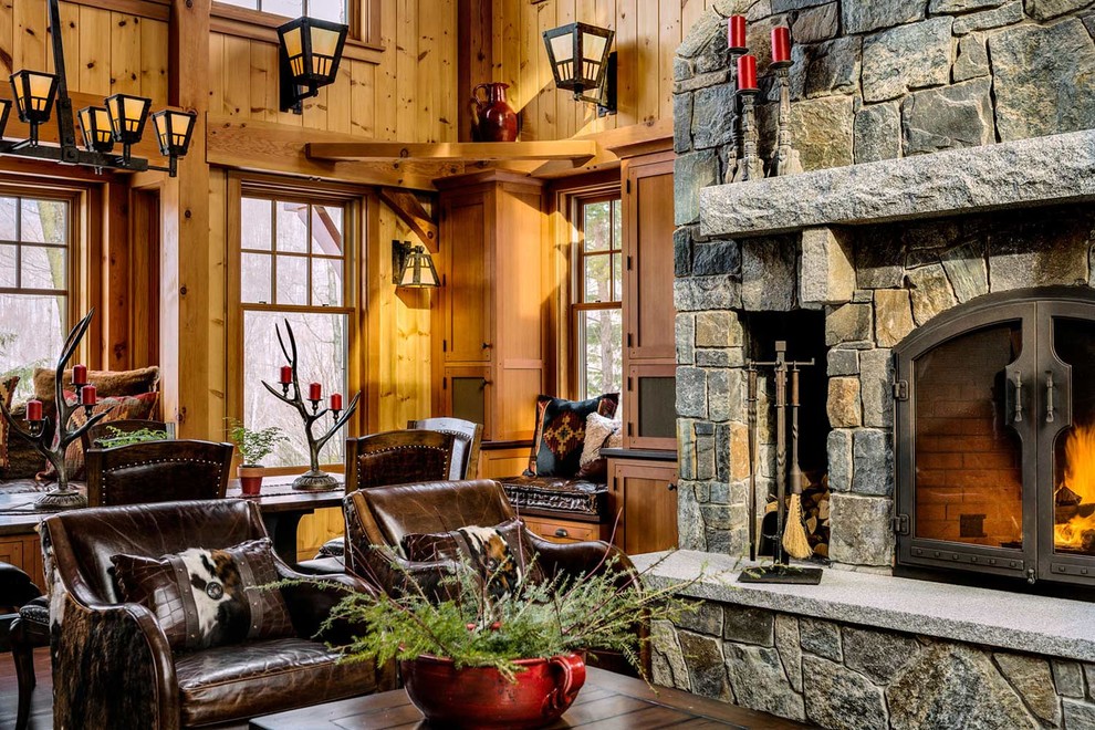 Alpine Ski Home - Rustic - Living Room - Burlington - by Randy Trainor ...