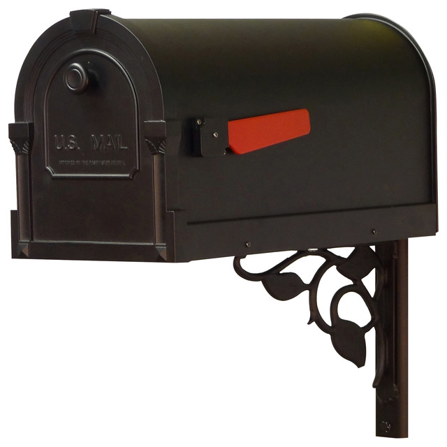 Savannah Curbside Mailbox With Floral Front Single Mailbox Mounting