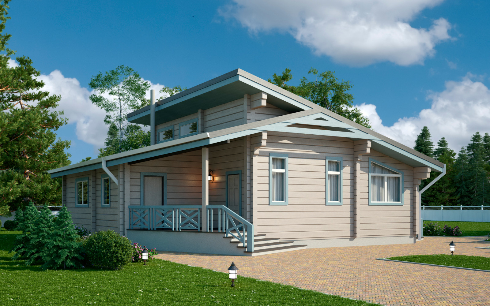 Дом из клееного бруса | Пегас 144