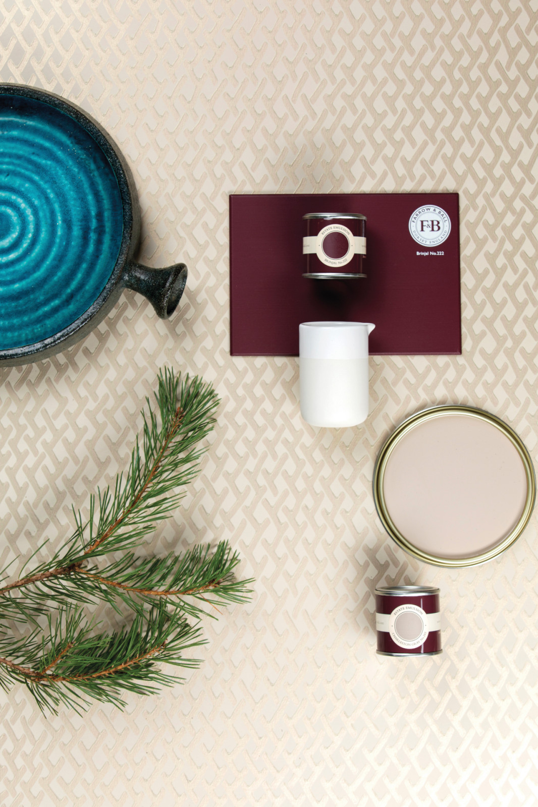 Farrow&Ball Metallic Wallpapers at Manders