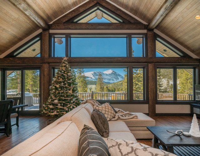 Breckenridge Modern Post & Beam Rustic Games Room Denver by