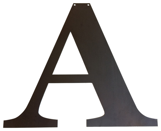 Rustic Large Letter "A", Raw Metal, 18"