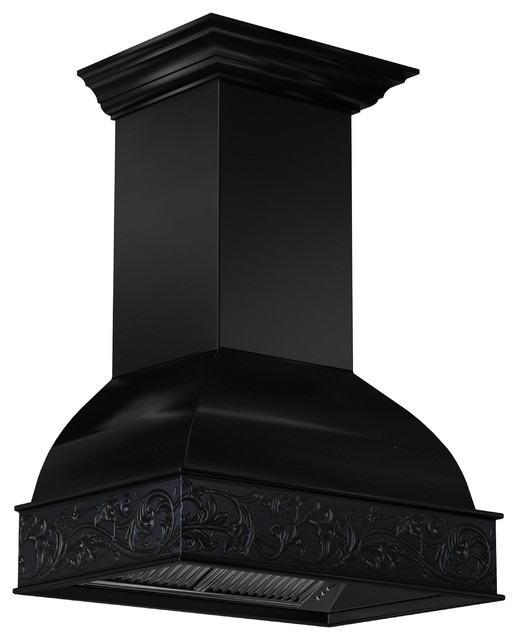 ZLINE 393AA30 Wooden Wall Range Hood with Crown Molding Traditional Range Hoods And Vents