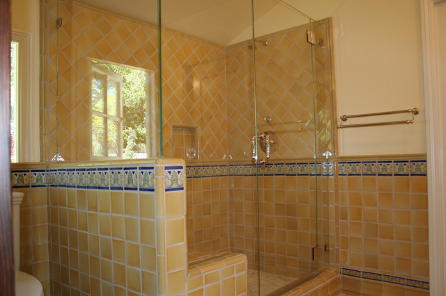 Luxurious Spanish tiled shower