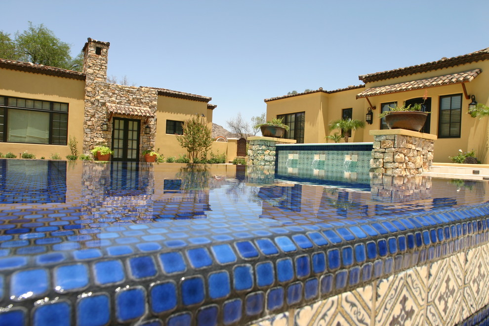 Design ideas for a mediterranean pool in Phoenix.