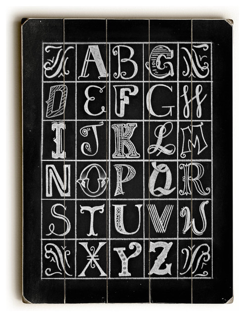 Typography Alphabet Wall Decor By Robin Frost Contemporary