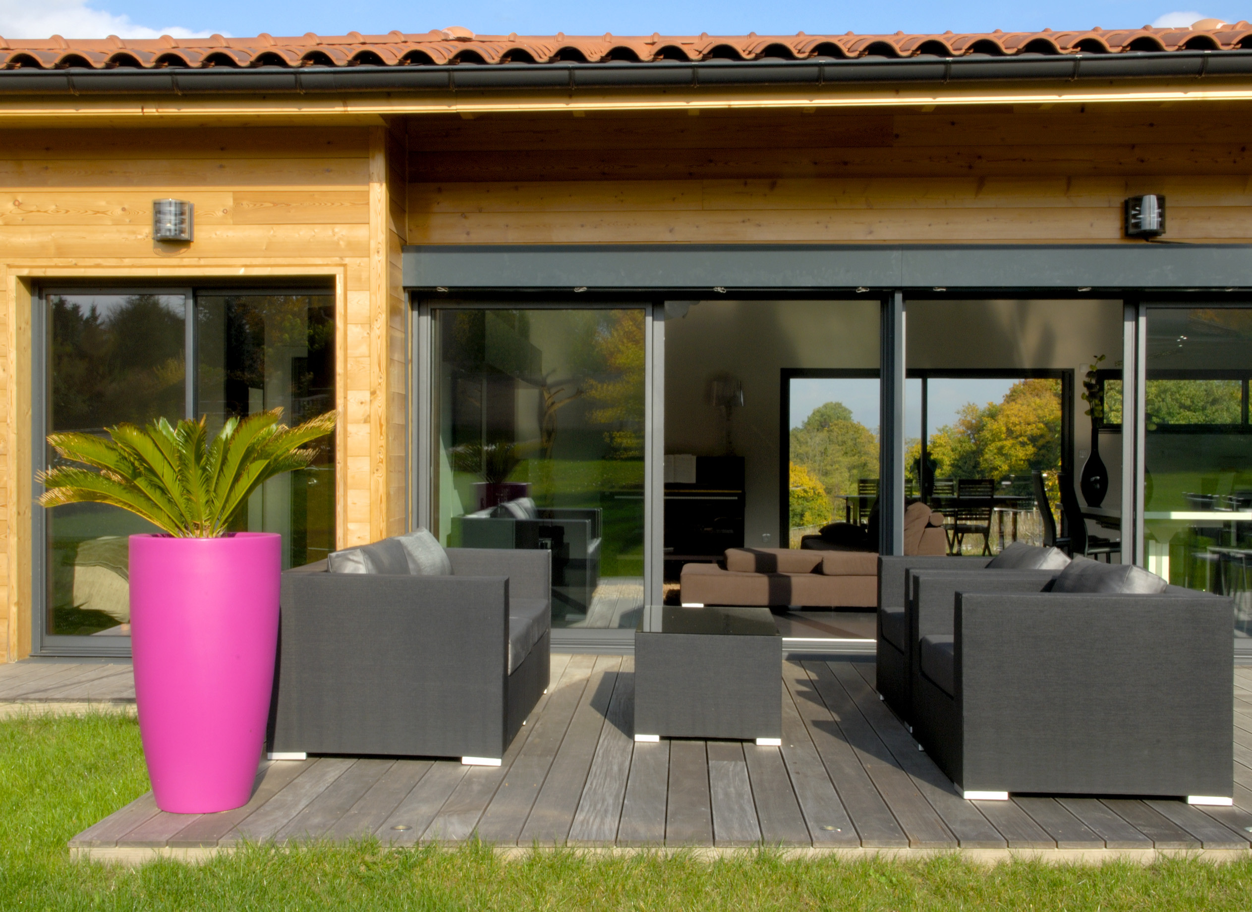 Villa plain Pied en ossatures Bois