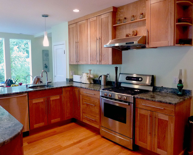 Red Birch Kitchen In Jamaica Plain Traditional Kitchen