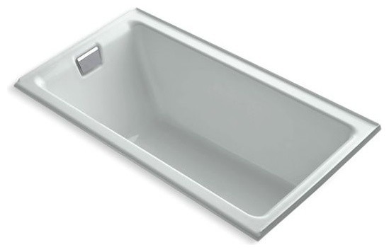 Kohler Tea-For-2 66"x36" Alcove Bath With Left-Hand Drain, Ice Gray