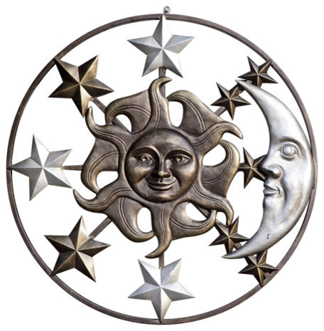 Sun Moon And Stars Wall Plaque Contemporary Outdoor Art By Zeckos Houzz - Sun Moon Stars Wall Art Sun Moon And Stars Wall Plaque Contemporary Outdoor Art By Zeckos Houzz - Sun Moon Stars Wall Art