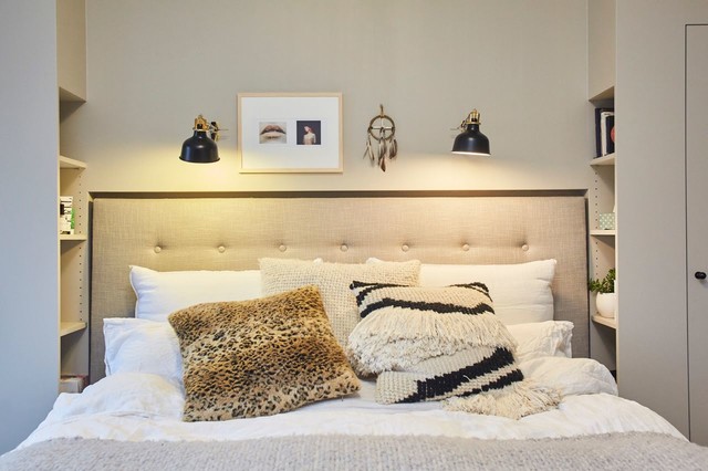 begehbarer Kleiderschrank, MDF in Wandfarbe scandinavian-bedroom